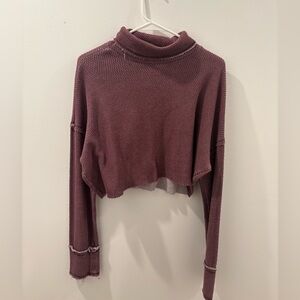 Urban Outfitters Cropped Turtleneck Sweater (small)